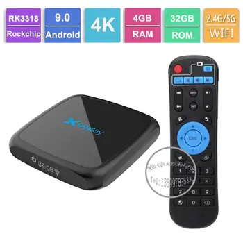 

X99 PLAY Android 9.0 TV Box 4GB RAM 32GB ROM 2.4G 5G WiFi Media Player RK3318 USB3.0 H.265 4K HD Smart Set Top Box