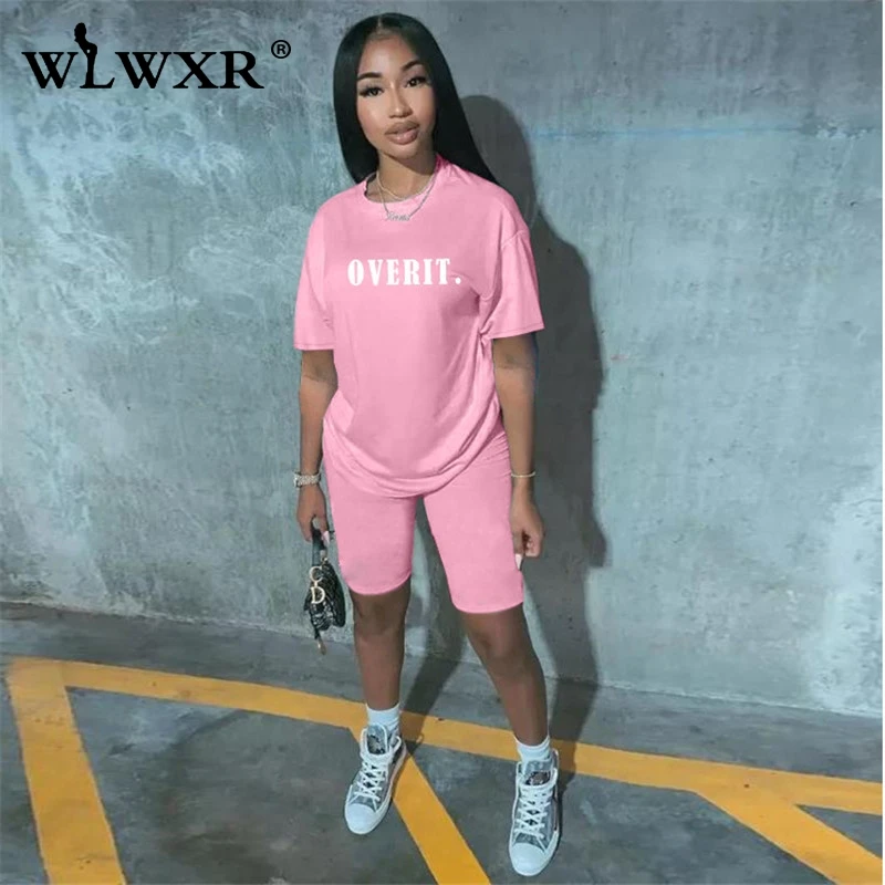 biker shorts and oversized t shirt set