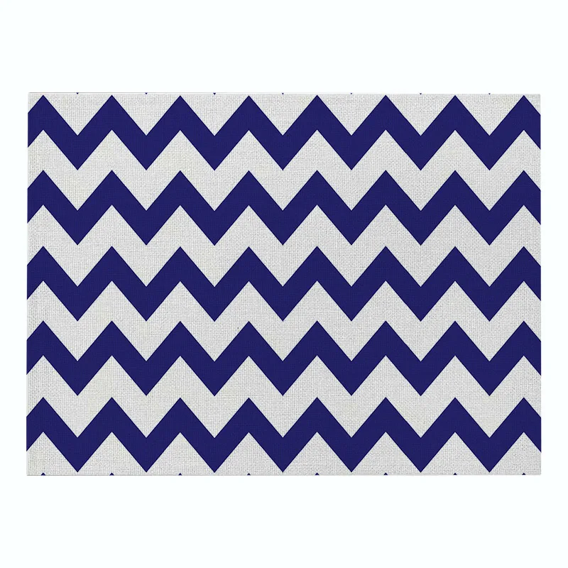 Elife геометрические скатерти узор синяя волна богемное льняное украшение для кухни Кофейня отель Декоративная скатерть 42*32 см