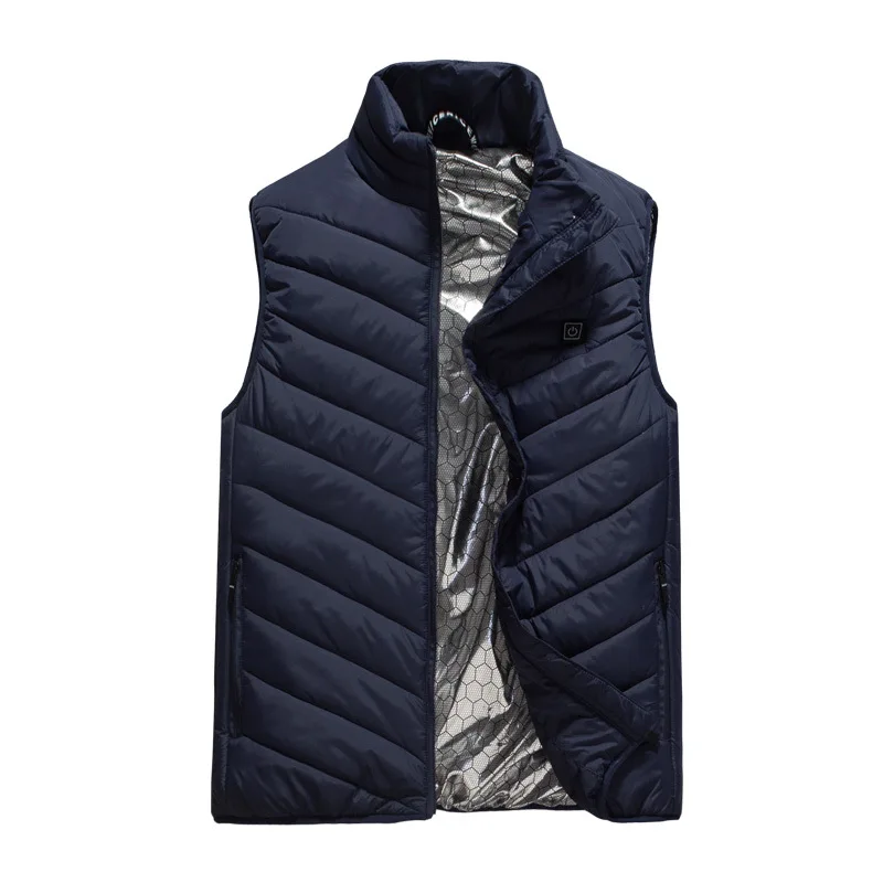 

Young And Middle-aged MEN'S Waistcoat Men Warm down Cotton Autumn And Winter Vest Autumn Coat Dad Men's a Key Heating
