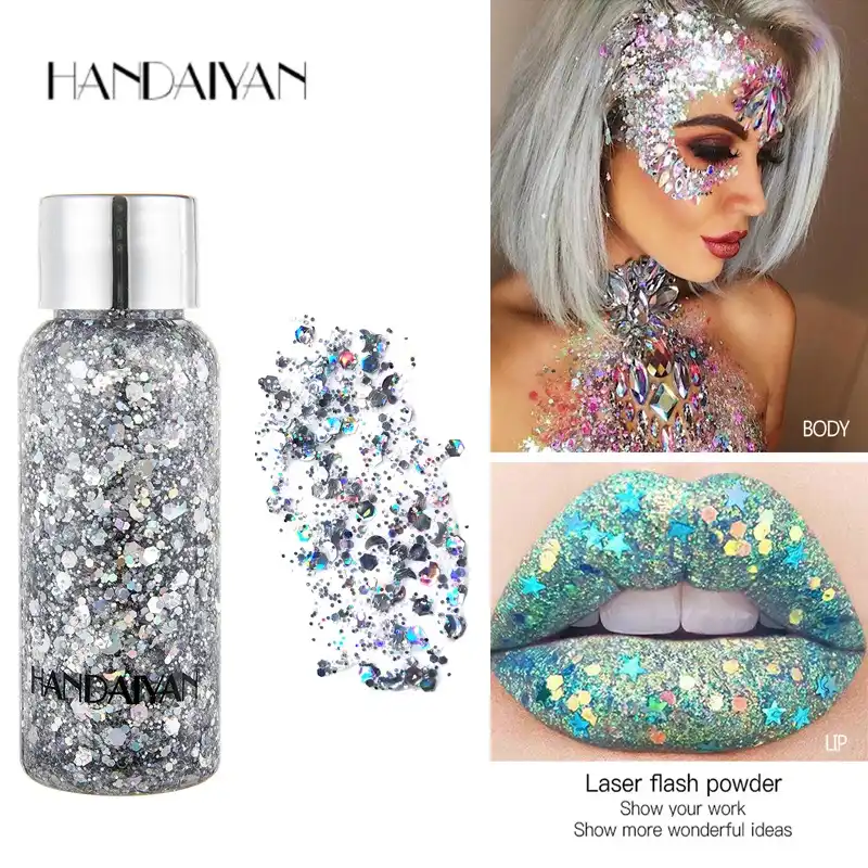HANDAIYAN Holographic Glitter Eye shadow Palette Powder Mermaid Pigment