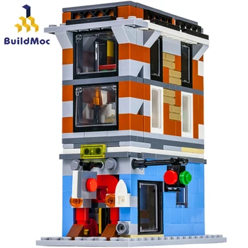 

BuildMoc City Street View Series MOC Toys Mini Golf Course Classic Town Architecture Creator Educational Building Blocks For Kid