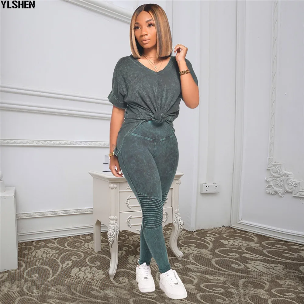 Two Piece Set Women 2020 Fashion Clothes African Dresses for Women Dashiki Dress Tops and Bodycon Pants 2 Piece Sets Outfits 01