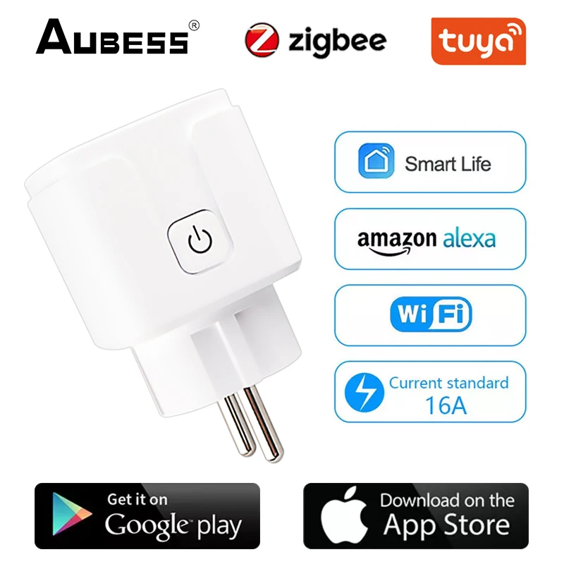 Умная розетка Tuya Zigbee 16 А Евророзетка 3680 Вт | Электроника