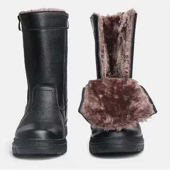 

Men's Winter Boots Warmest Mid-calf Snow Boots Outdoor Plush Non-Slip Cotton Shoes