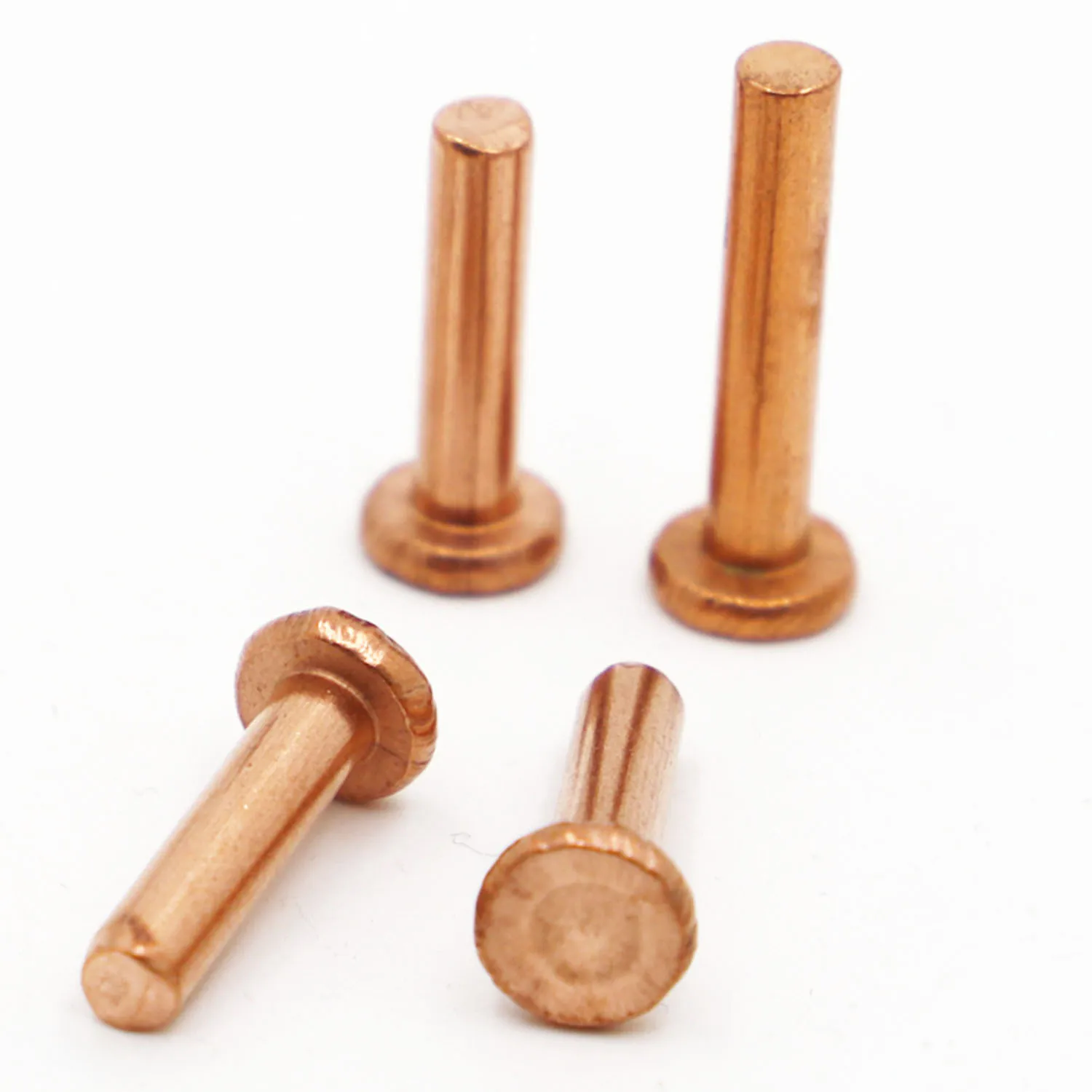 Copper Solid Rivets Knock Flat Head Rivet GB109 1-50pcs M1.5 M2.0 M2.5 M3 M4 M5 M6 M8