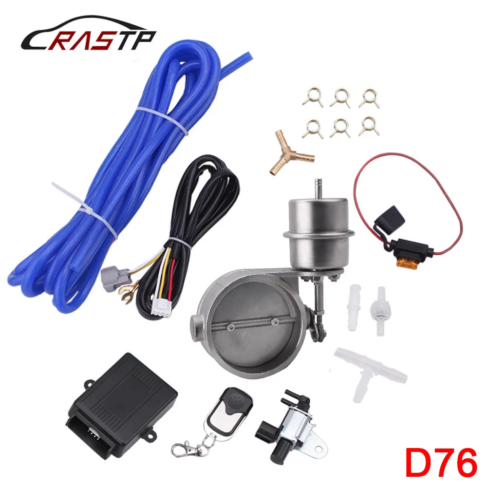

RASTP-Car Vacuum Exhaust Cutout Valve Close style Wireless Remote Controller Set 3'' 76MM RS-BOV041-3-New