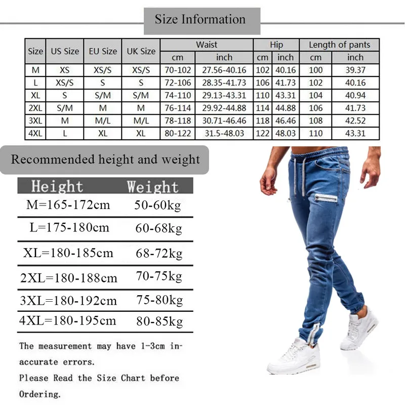 Мужские эластичные облегающие байкерские брюки карандаш с множеством карманов