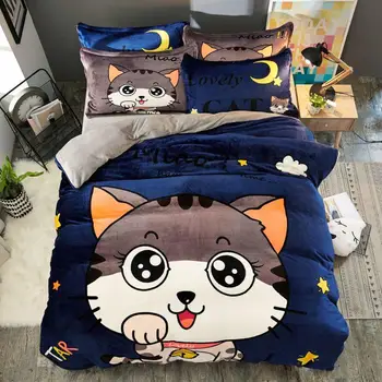 

Ultra-soft and ultra-warm 100% polyester fiber flannel bed product includes quilt cover, pillowcase and bed linen or sheet