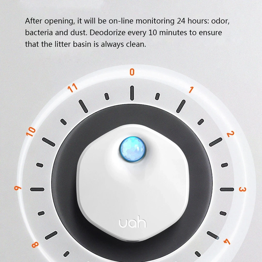 YouPin Uah Cat Litter Box Smart Deodorizer 24-hour Smart Monitoring Long Battery Life Positioning Adsorption Pet Smart Deodorize