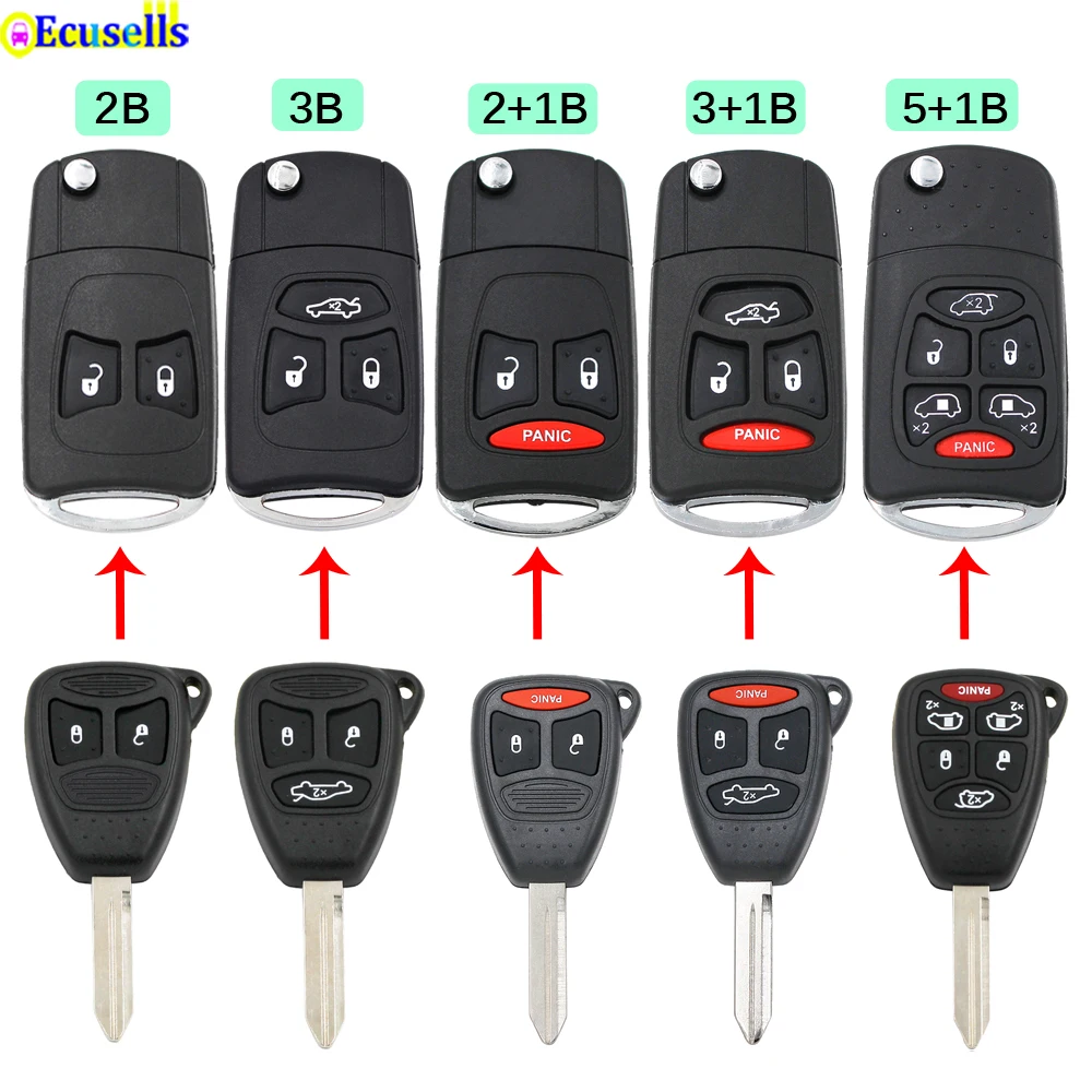 Modified Remote Key Shell Case key case car key shell key shell For Chrysler 300 300C Aspen Dodge Magnum Dakota Durango RAM Charger Jeep Grand Cherokee CY22