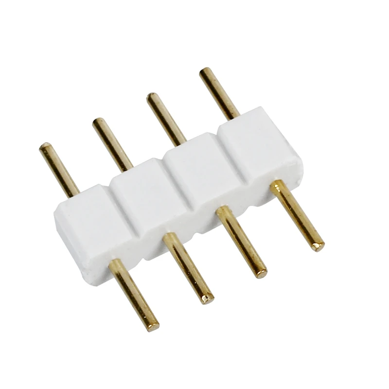 10 шт. 4 Pin разъем адаптера для RGB светодиодный SMD светодиодные полосы полоса Водонепроницаемый& 5 шт. кабель со штыревыми соединителями на обоих концах для подключения 4 Pin коробка передач с соединители проводов белого цвета для LE