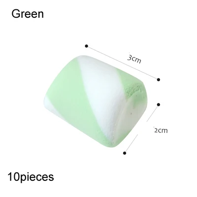 green 10pieces SWEETGO искусственный закрученный сахар поддельный Зефир десерт глина модель украшения торта для витрины аксессуары для фотосъемки - Цвет: green 10pieces