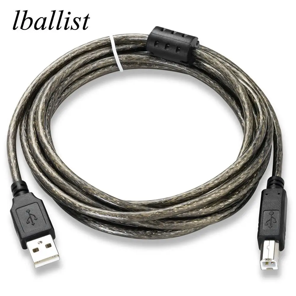 Кабель USB 2.0 A (штекер)/USB B (штекер) Lballist 1 5–10 м экранированный (фольга + плетеная