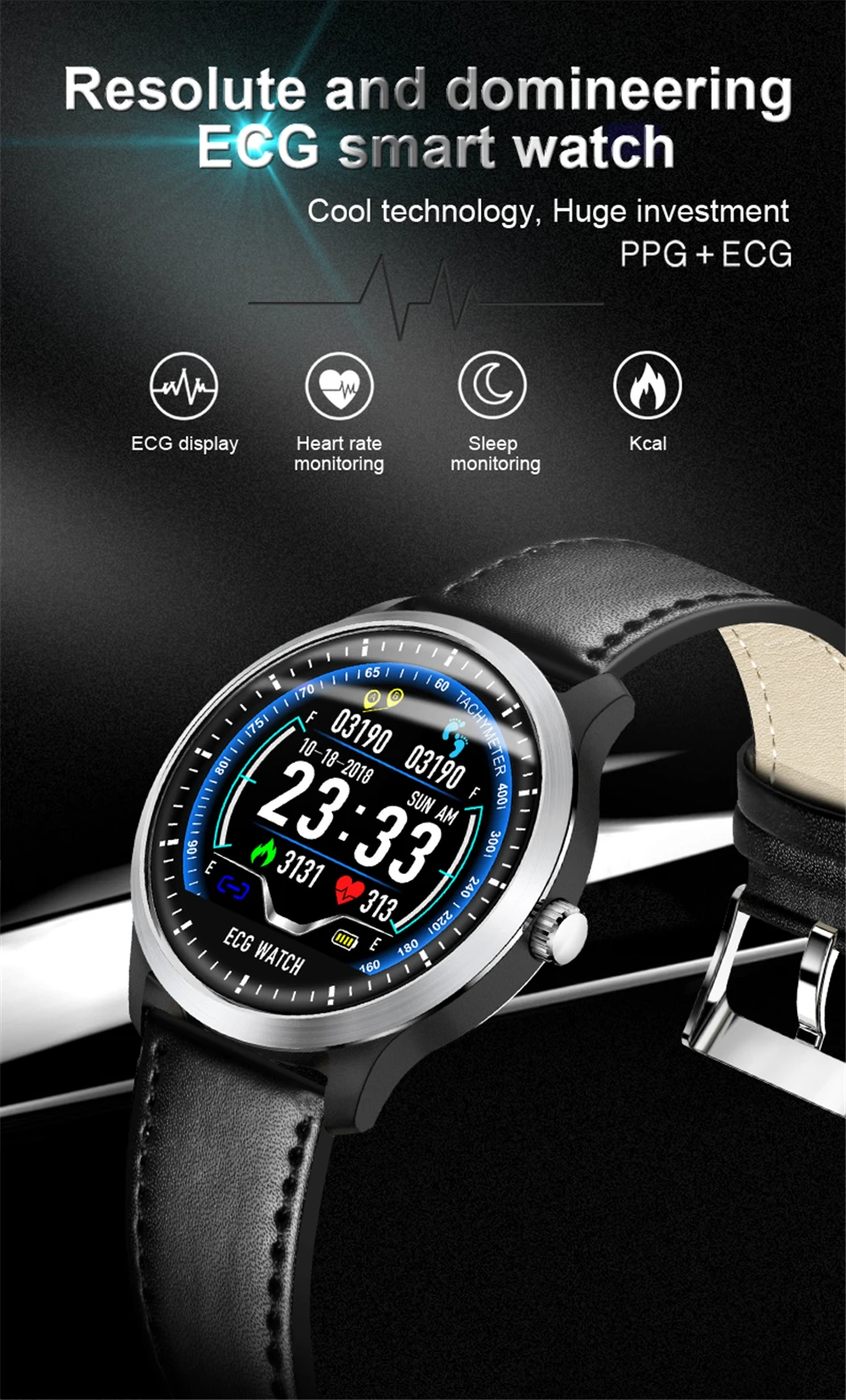 LIGE New Bluetooth Smart Watch Men ECG PPG HRV Heart Rate Blood Pressure Monitor IP68 Waterproof Smart Bracelet Sport watches