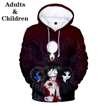 

Brand Designer Hoge Kwaliteit Gedrukt Creepypasta Hoodies kids Mannen Sweatshirts jongen Hip Hop Herfst Winter truien Hot Sale