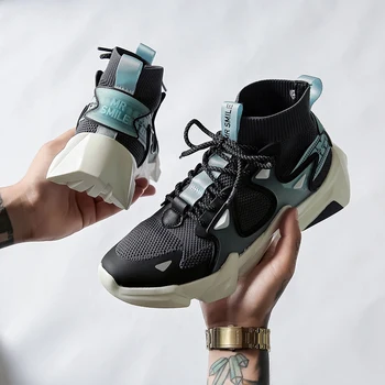 

Men Shoes Sneakers Free Shipping Gray Casuals Shoes For Men Artificial Leather High Top Men Light Fashion Comfortable Male Shoes