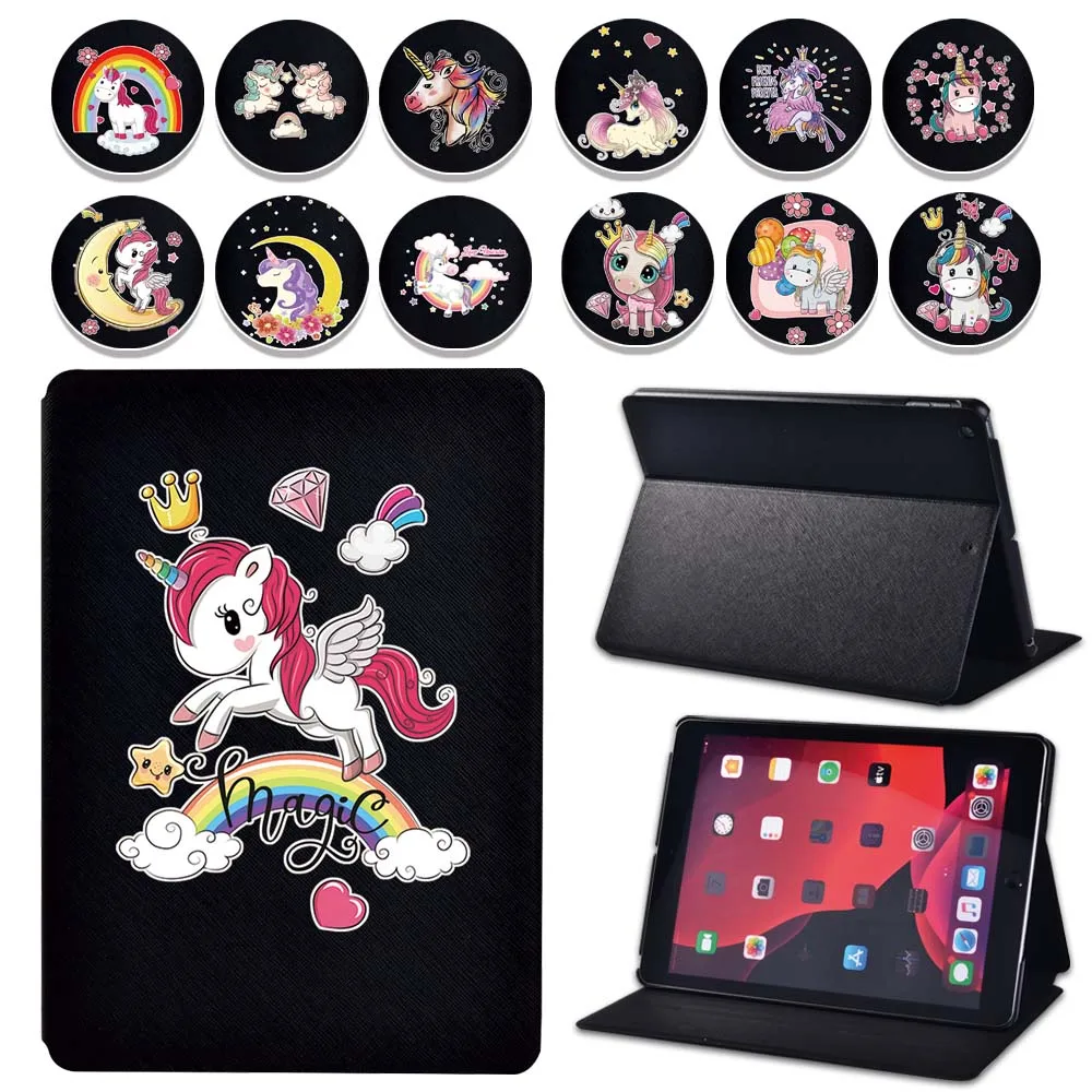 

Foldable Tablet Cover Case for Apple Ipad 8 2020 8th Generation Anti-fall Full Protection Leather Tablet Stand Cover Case + Pen