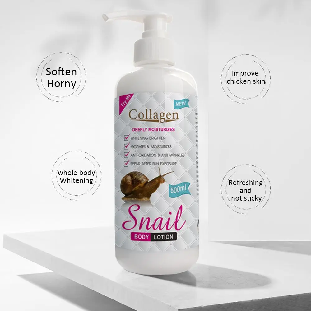 LAIKOU Collagen Snail Face Body Cream Deep Moisturizing Whole Body Brightening Improve Chicken Skin Anti-drying Body Lotion Care 5