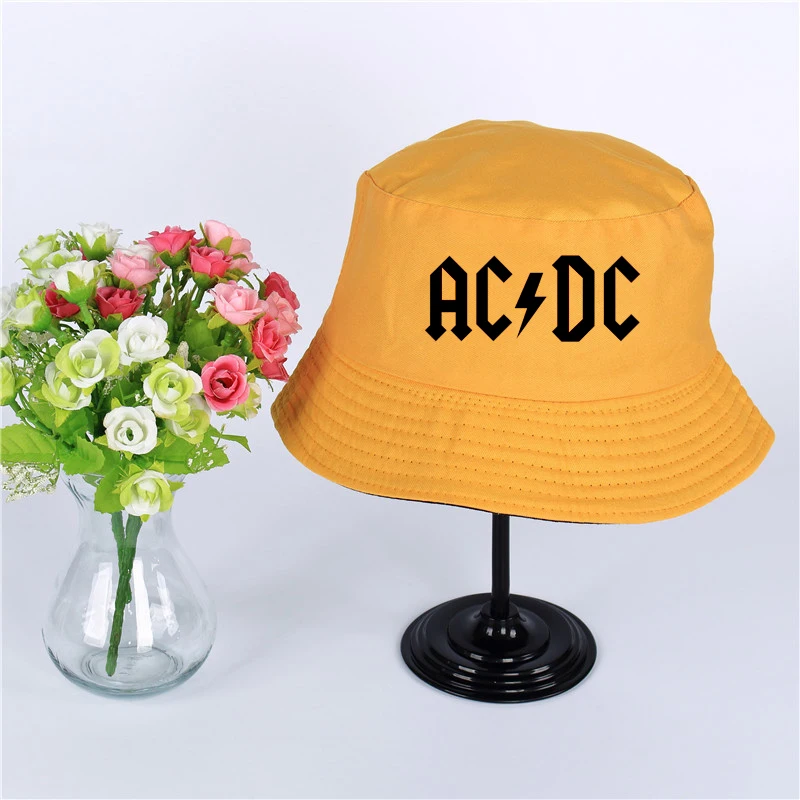 Логотип ACDC летняя шляпа Женская Мужская Панама, шляпа-Панама логотип ACDC дизайн плоский солнцезащитный козырек рыбалка, рыбак шляпа