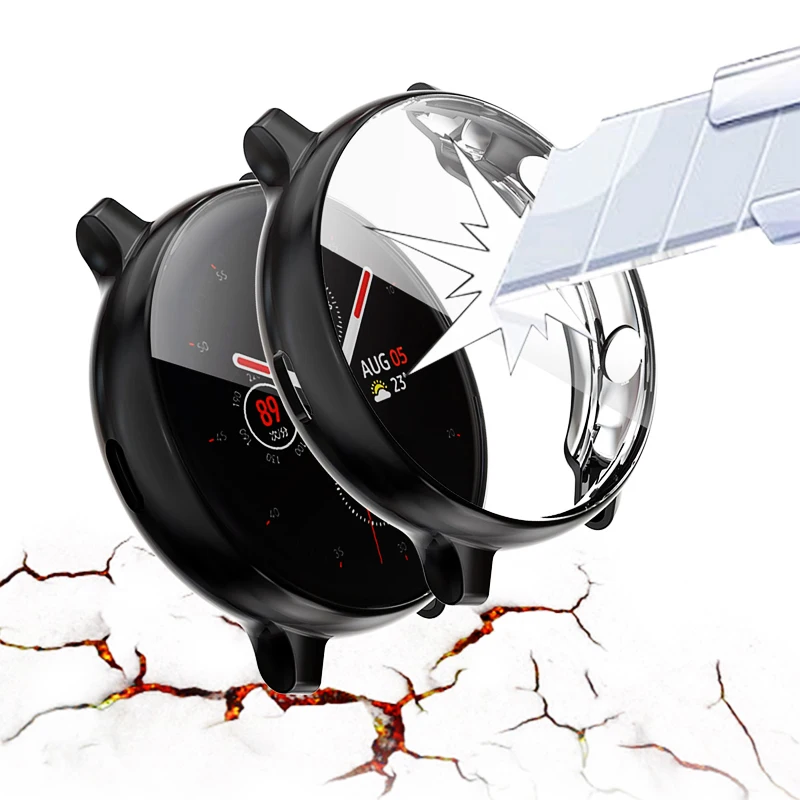 Защитный чехол для samsung galaxy watch active 2 силиконовый на весь экран Galaxy Active 44 мм 40 R830