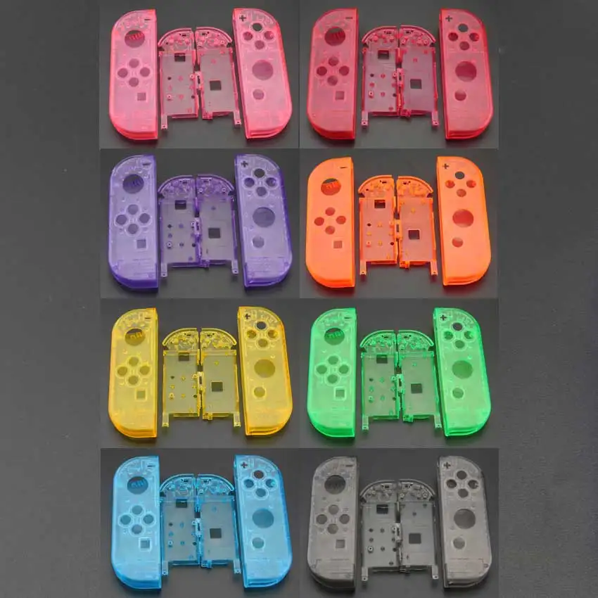 YuXi для переключателя Joy-Con L R сменный пластиковый чехол-накладка+ силиконовый джойстик колпачки для Nintendo Switch NS Joy Con консоль