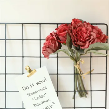 

6-heads Artificial Flower Bundle Silk Simulation Floral Decor Home Office Table Centerpiece Fake Flower