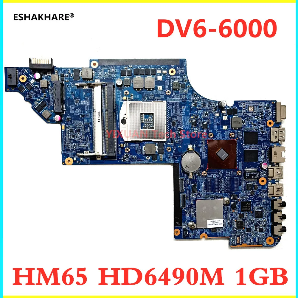 641484-001 665347-001 Laptop Motherboard For HP Pavilion DV6 DV6-6000 MAIN BOARD HPMH-41-AB6200-D00G HM65 DDR3 HD6470/6490 1GB | Компьютеры
