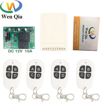 

433MHz Universal Remote Control DC 12V 10A 2CH rf Relay Receiver and Transmitter for Electric Curtain and garage door Controller