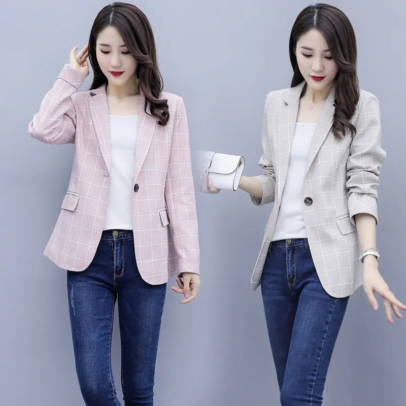 

Suit Long Sleeve Cool Able Elegant Simple Versatile 2019 Autumn-Style One-Button