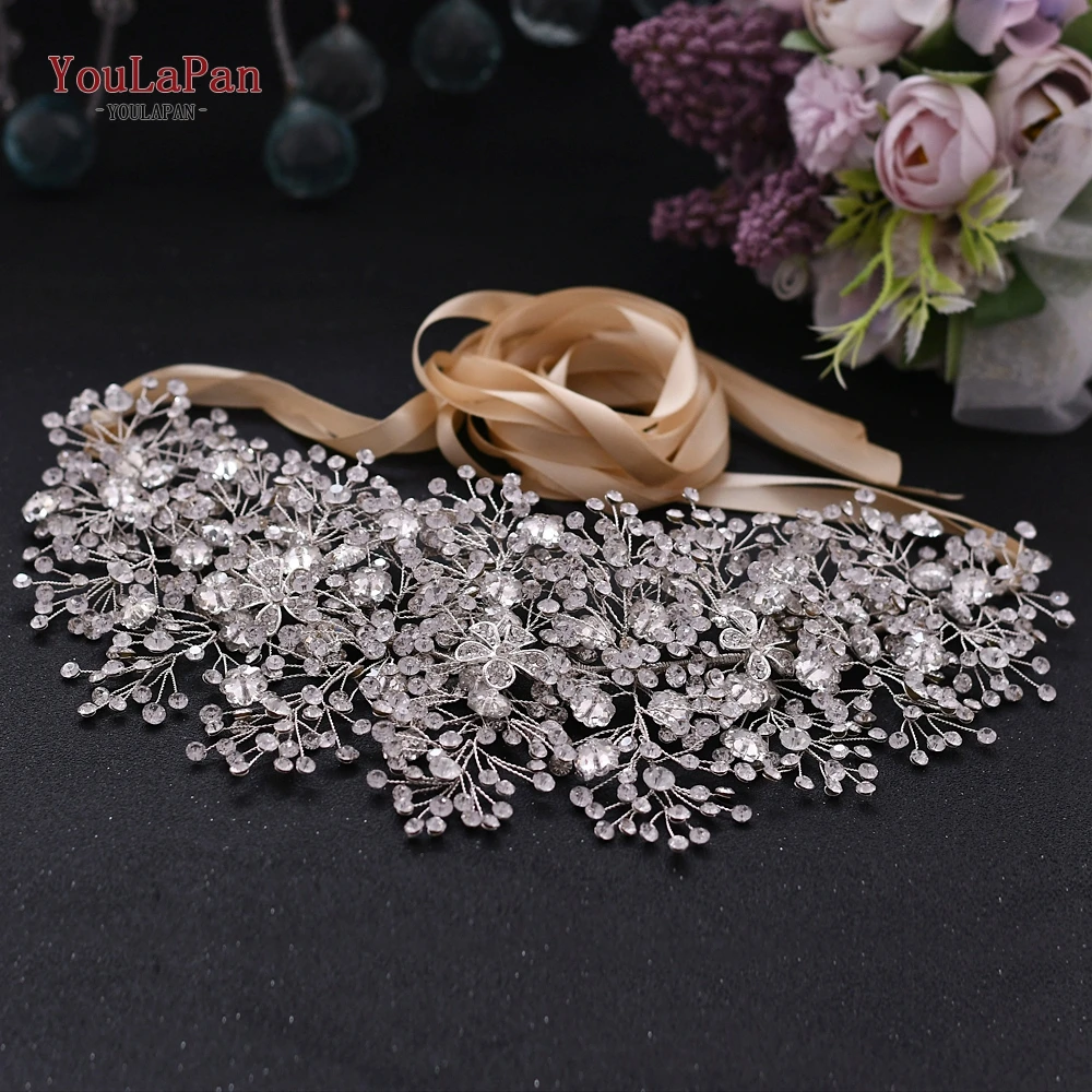 TOPQUEEN High-gradeDiamond Wedding Belt Golden Bride Dress RhinestoneBride  Belt For Wedding Decoration S130 - AliExpress