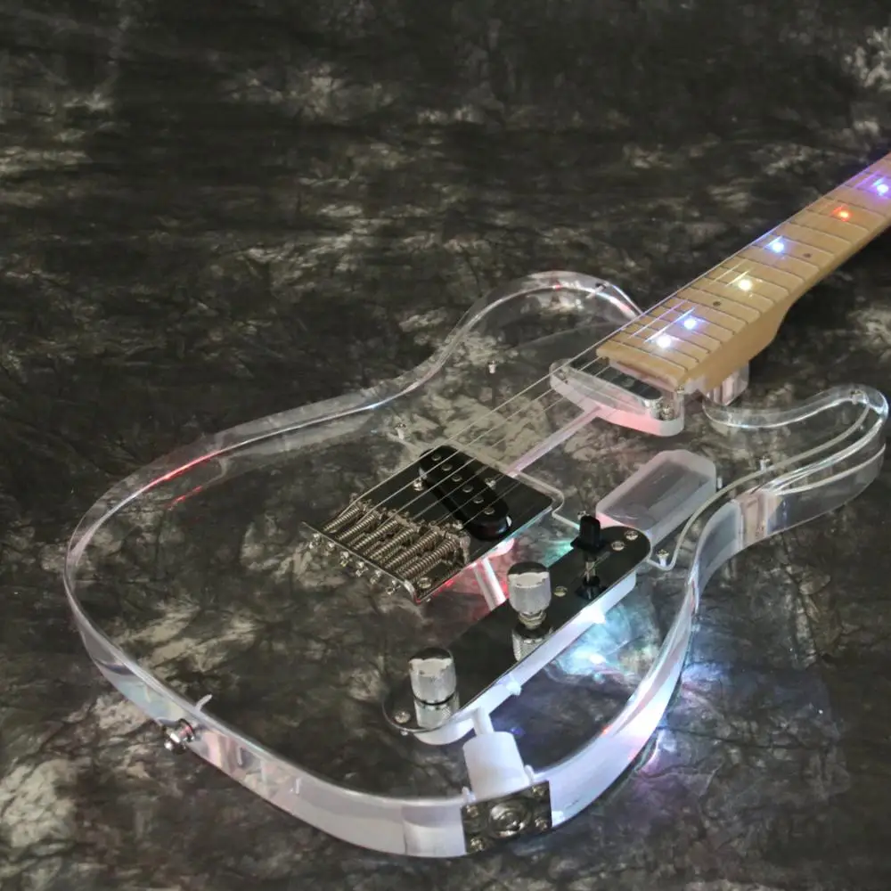 

T-ED11 TL LED Light Electric Guitar Acrylic Body More Color Can Choose