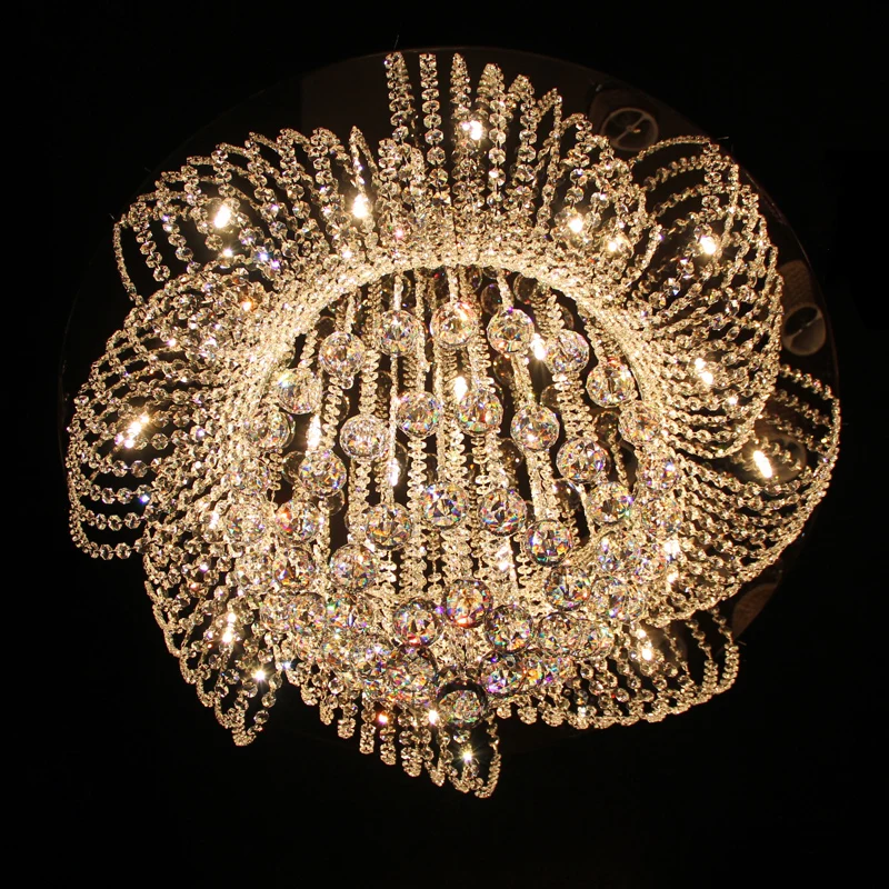 Роскошная хрустальная люстра для гостиной, цветочный дизайн, светодиодный светильник для дома, современный светодиодный светильник
