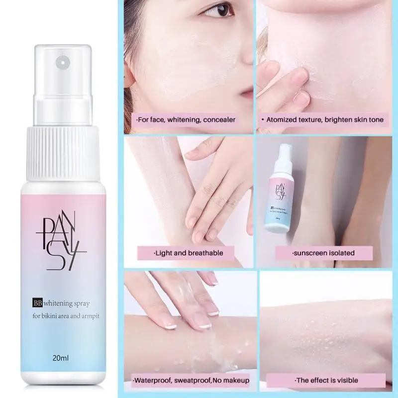 

20ml Whitening Isolation BB Cream Spray Moisturizing Refreshing Plain Cream Soft Waterproof Lasting Body Face Skin Care TSLM1
