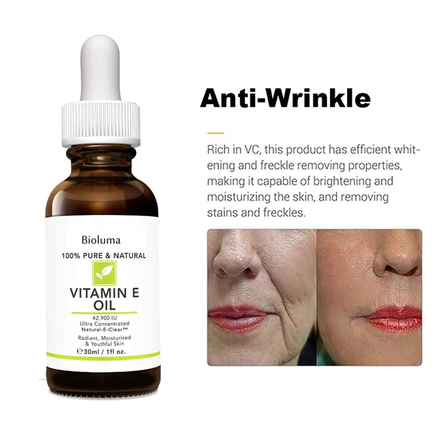 Vitamin E Oil  100% Pure & Natural 42,900 IU. Visibly Reduce Scars, Stretch Marks, Dark Spots & Wrinkles for  Moisturized 4