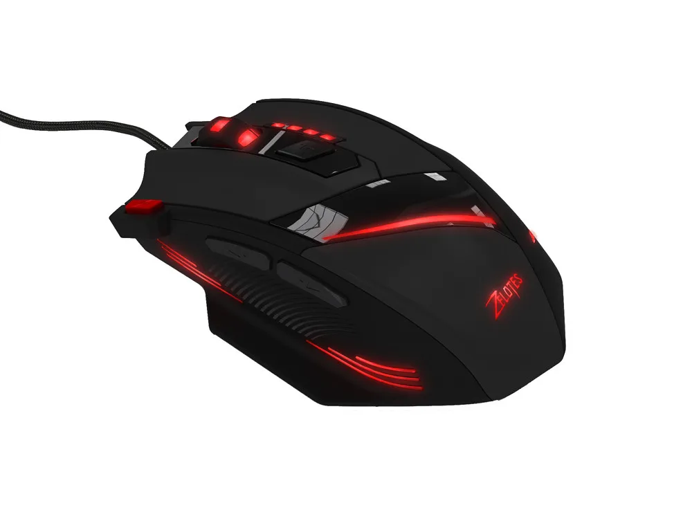 Правая рука ZELOTES T-60 3200 dpi оптическая Профессиональная USB Проводная оптическая 7 кнопок геймерская игровая мышь для настольного компьютера, ноутбука