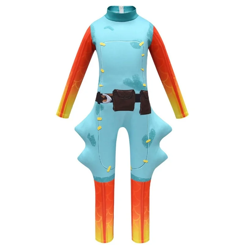 Halloween Kids Costume Cartoon Boss Jumpsuit Boy Christmas Birthday Party Fancy Carnival Costumes Identity Cosplay Fish suit