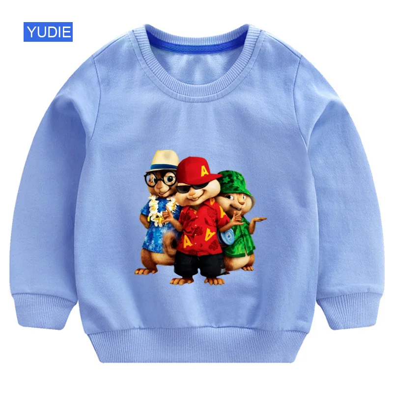 kids clothes girls sweatshirts Baby boy sweatshirt autumn streetwear Alvin and The Chipmunks kids white toddler winter