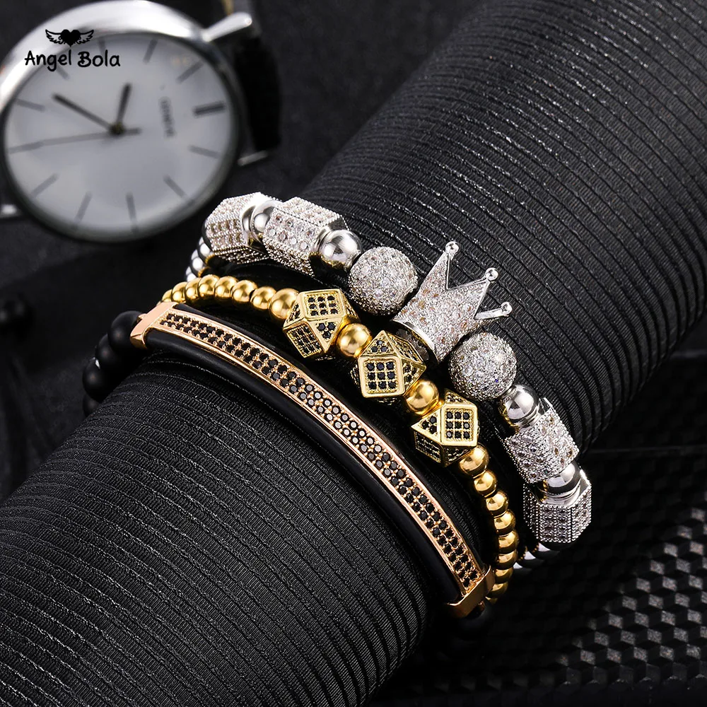 Здоровья Ювелирные изделия Корона мужские Парные браслеты для похудения бусины