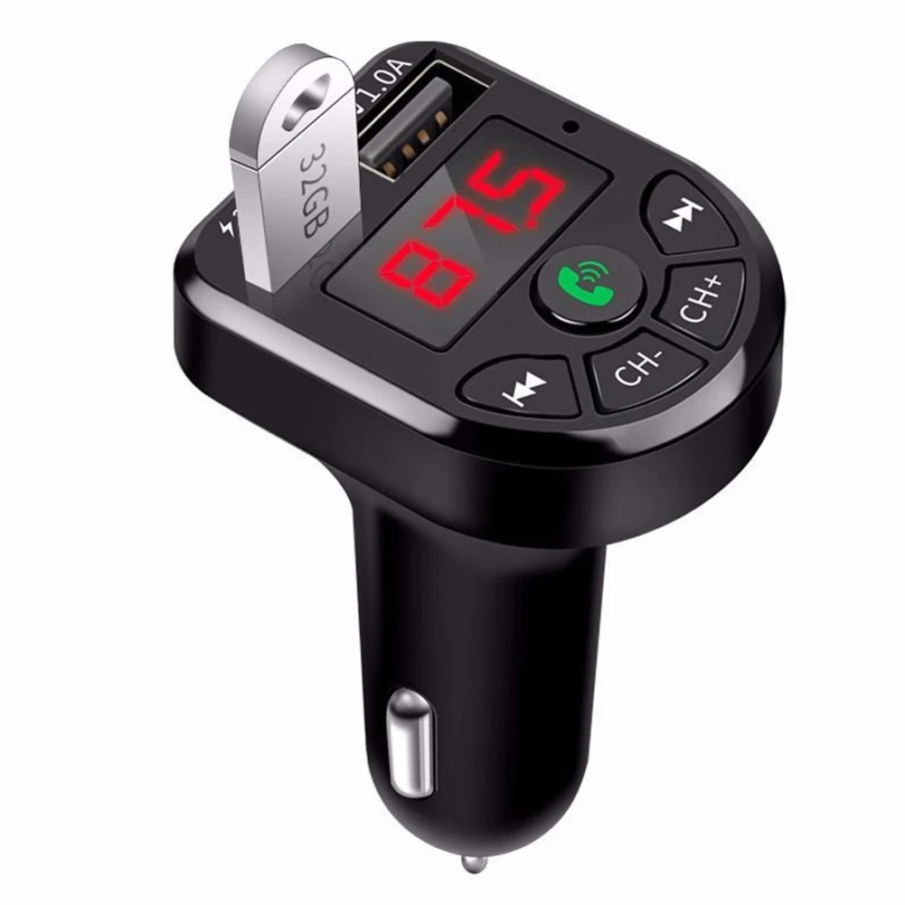 Зарядное устройство для автомобиля с двумя портами USB Мобильный телефон Bluetooth