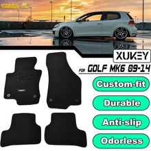 Пользовательские Коврики для VW Golf Mk6 GTI 2009- водонепроницаемый ковер нейлоновый лайнер передний задний 2005 2006 2007 2008 2009