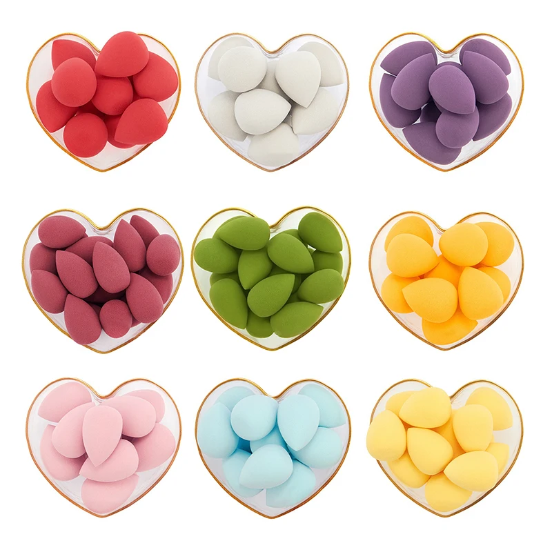 Esponja de maquillaje en forma de gota de agua, crema de base líquida facial, esponja cosmética para polvos, maquillaje de belleza de huevo, 1 Uds.