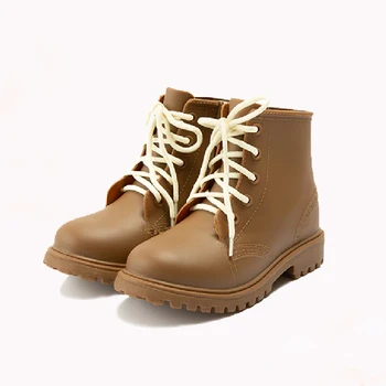 

New Autumn Spring Rain Boots Soild Color Children Ankle Martin Boots Boys Girls PVC Waterproof Water Shoes Kids Girls Flats Heel
