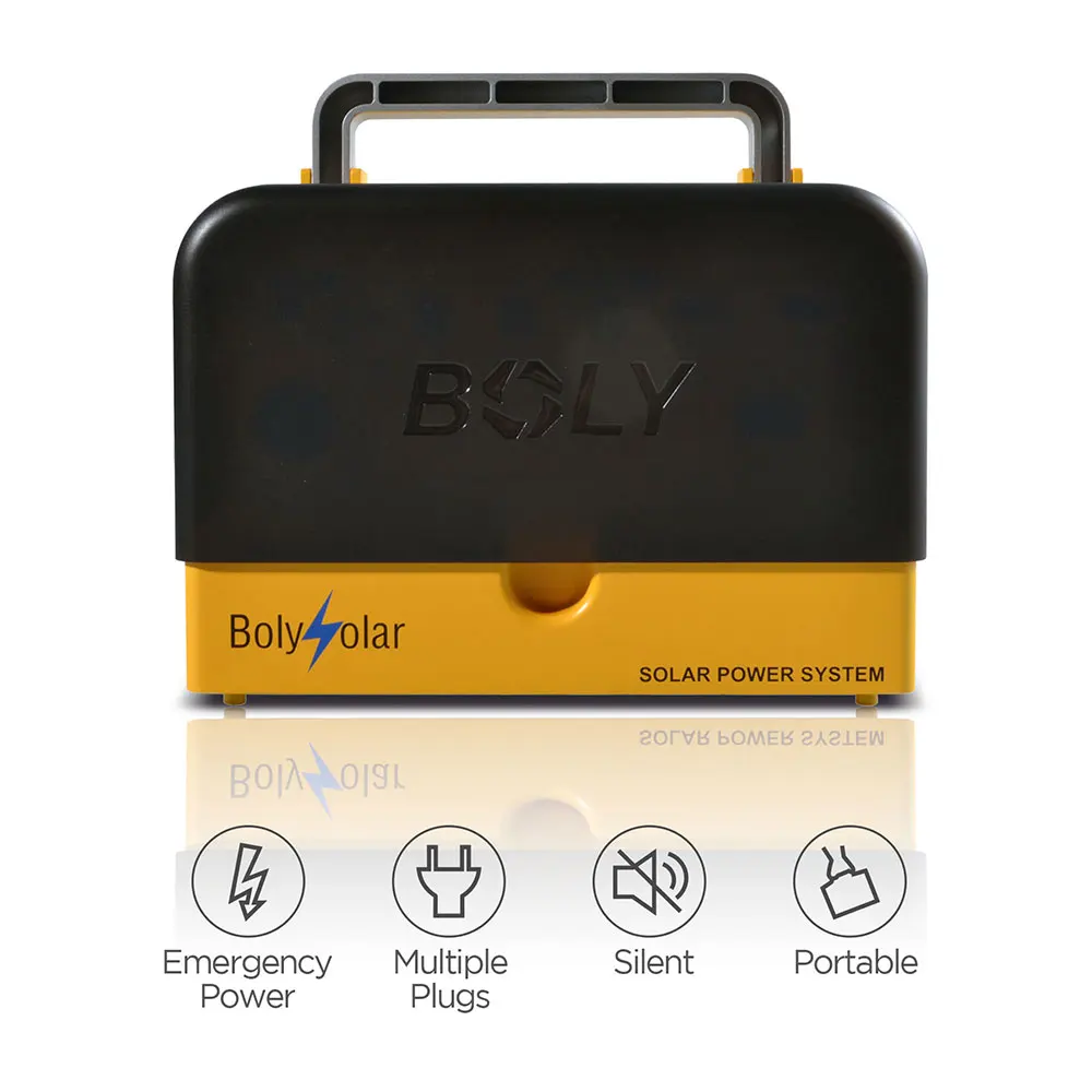 24 pieces batteries included full set mobile charging system poly crystalline panel multi functional controller wire Led bulb
