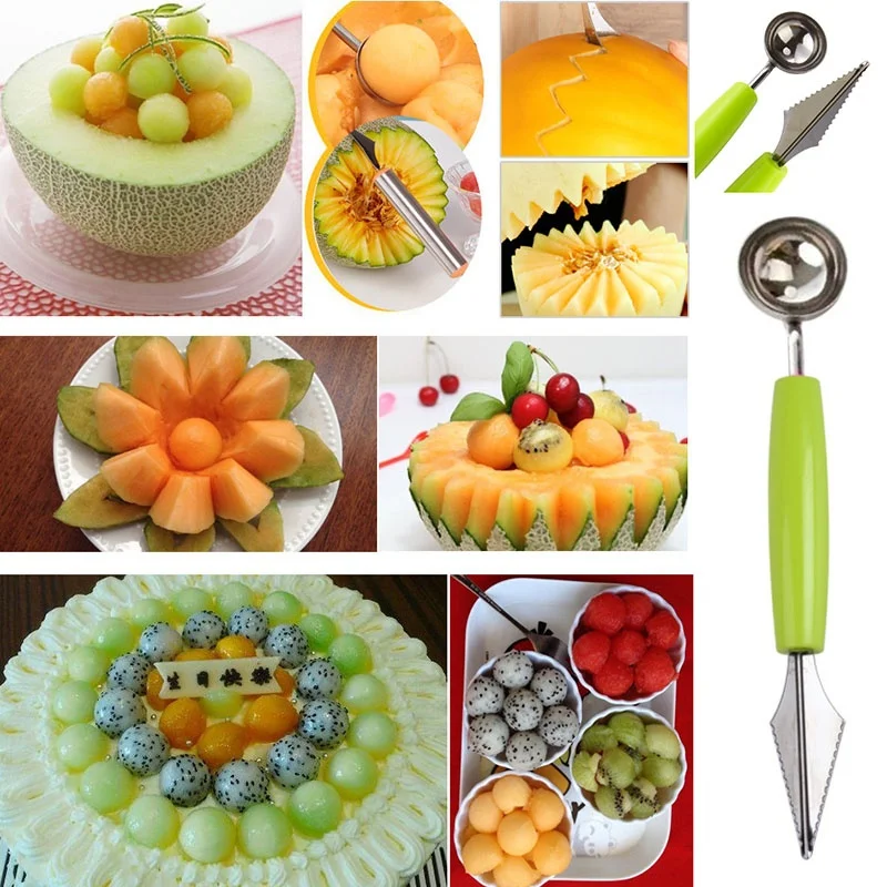 Креативный нож для резьбы по фруктам, ложка для арбуза, Шариковая посуда, кухонный инструмент