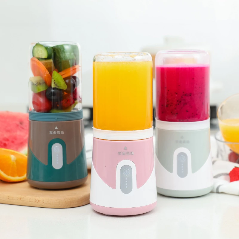 

500ML Portable Mini Juicer Electric Fruit Juicer Stirring Rechargeable 6-leaf Sharp Knife Fast Juice Mixing Cup For Travel Home