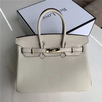 

Luxury Women Handbags COW GENUINE Leather Women Bags Brand Designer Top-handle Bag Ladies Shoulder Bag Female Bag