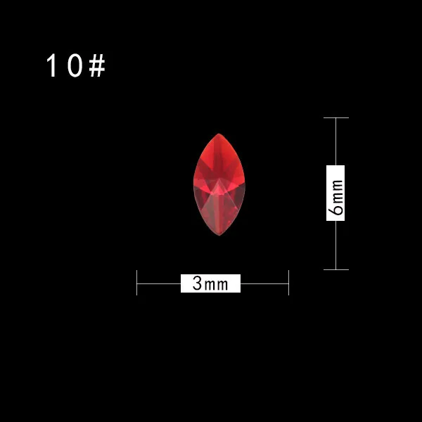 10 шт./упак. нейл-арта украшения камни с плоской задней частью Форма капли воды с украшением в виде кристаллов красная мозачиная Стекло Стразы для украшения аксессуары - Цвет: 10