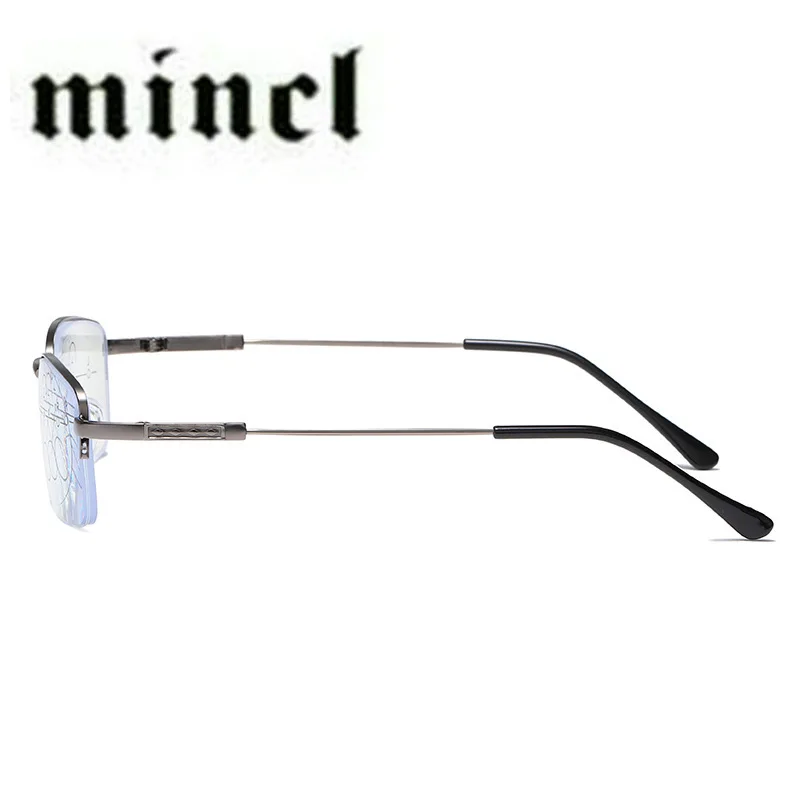 Blue Light Blocking Reading Glasses Men Progressive Multifocal Glasses Women Near Far Sight Alloy Frame Eyeglasses Diopter FML
