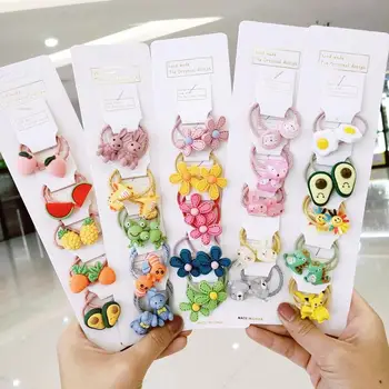 

Ins Children Hair Accessories Cute Cartoon Small Rubber Band Hair Ring Baby Does Not Hurt The Hair Rope Small Animal Rubber Band